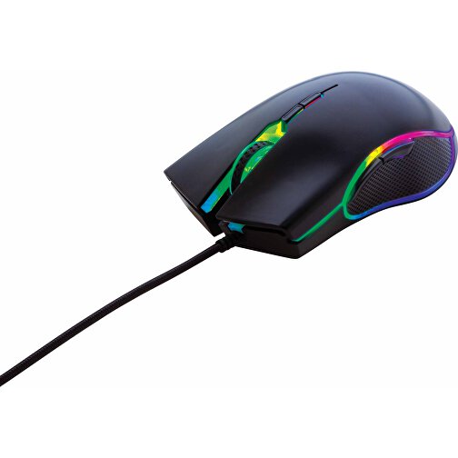 RGB Gaming Maus, Schwarz , schwarz, ABS, 12,50cm x 4,10cm (Länge x Höhe), Bild 6