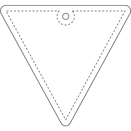 Attache réfléchissante RFX™ en PVC en forme de triangle inversé, Image 3