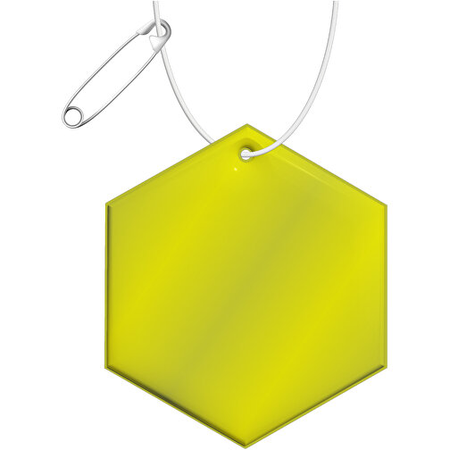 RFX™ reflective odblaskowa zawieszka z TPU, sześciokąt, Obraz 1