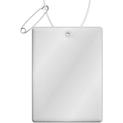 RFX™ reflective duża prostokątna odblaskowa zawieszka z PVC, Obraz 1
