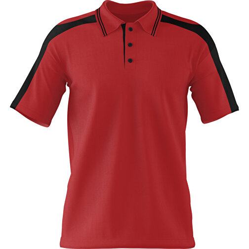 Poloshirt Individuell Gestaltbar , weinrot / schwarz, 200gsm Poly / Cotton Pique, S, 65,00cm x 45,00cm (Höhe x Breite), Bild 1