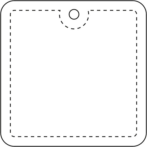Gancio in PVC catarifrangente quadrato con catenella RFX™, Immagine 3