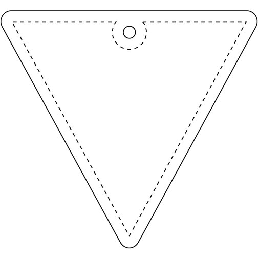 RFX™ reflektierender TPU-Aufhänger Dreieck (neongelb, TPU Kunststoff, 4g)  als Werbegeschenke Auf