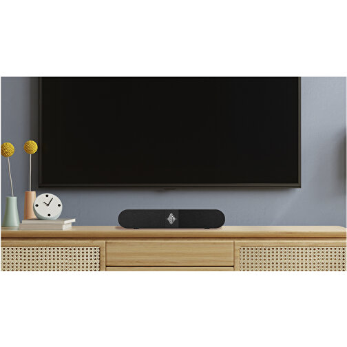 Barra de sonido para TV de 2 x 10W SCX Design S51 (Negro intenso,  Plástico ABS, Caucho, Plástico PET reciclado, 700g) como Articulo  promocional en