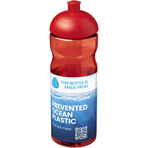 H2O Active® Eco Base 650 Ml Sportflasche Mit Stülpdeckel , rot, PCR Kunststoff, 90% PP Kunststoff, 10% TPE Kunststoff, 22,30cm (Höhe), Bild 2