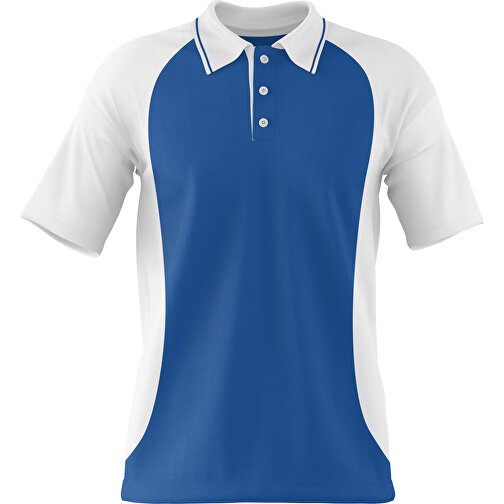 Poloshirt Individuell Gestaltbar , dunkelblau / weiß, 200gsm Poly/Cotton Pique, S, 65,00cm x 45,00cm (Höhe x Breite), Bild 1
