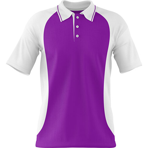 Poloshirt Individuell Gestaltbar , dunkelmagenta / weiß, 200gsm Poly/Cotton Pique, 2XL, 79,00cm x 63,00cm (Höhe x Breite), Bild 1