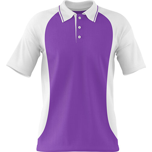Poloshirt Individuell Gestaltbar , lavendellila / weiß, 200gsm Poly/Cotton Pique, 2XL, 79,00cm x 63,00cm (Höhe x Breite), Bild 1