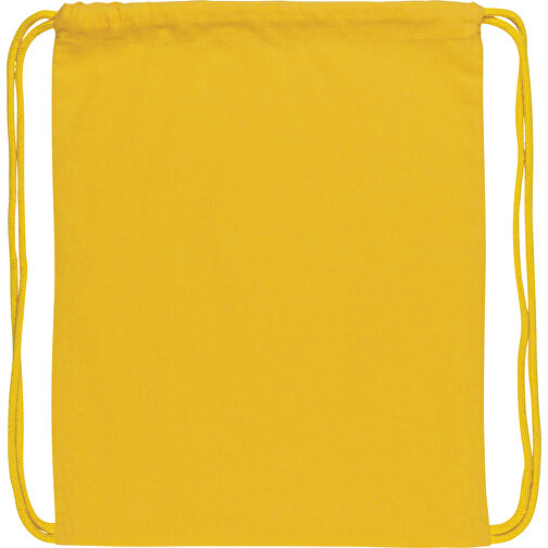 Impact AWARE™ Recycelter Baumwoll-Sportbeutel 145gr, Gelb , gelb, Baumwolle - recycelt, 35,00cm x 44,00cm (Länge x Höhe), Bild 2