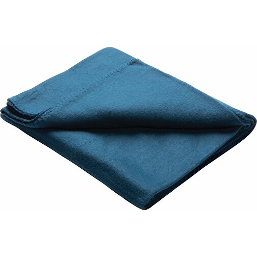 Fleece-Decke Im Etui, Navy Blau , navy blau, Polyester, 150,00cm x 1,00cm (Länge x Höhe), Bild 1