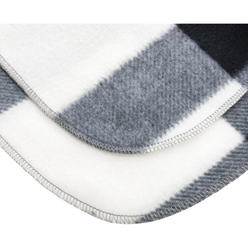 Weiche Karierte Fleece-Decke, Weiss , weiss, Polyester, 127,00cm x 0,50cm (Länge x Höhe), Bild 3