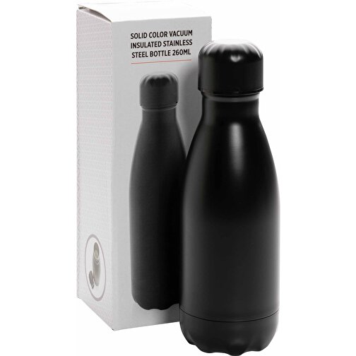 Solid Color Vakuum Stainless-Steel Flasche 260ml, Schwarz , schwarz, Edelstahl, 20,00cm x 20,00cm (Länge x Höhe), Bild 10