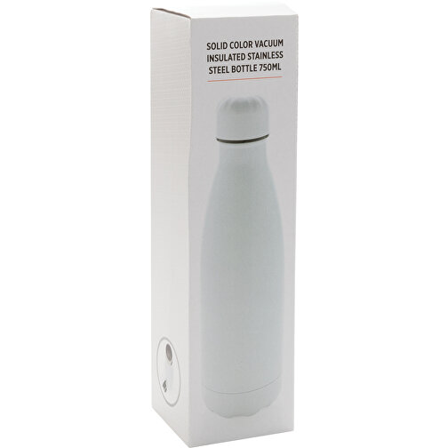 Solid Color Vakuum Stainless-Steel Flasche 750ml, Weiß , weiß, Edelstahl, 8,10cm x 30,60cm (Länge x Höhe), Bild 10