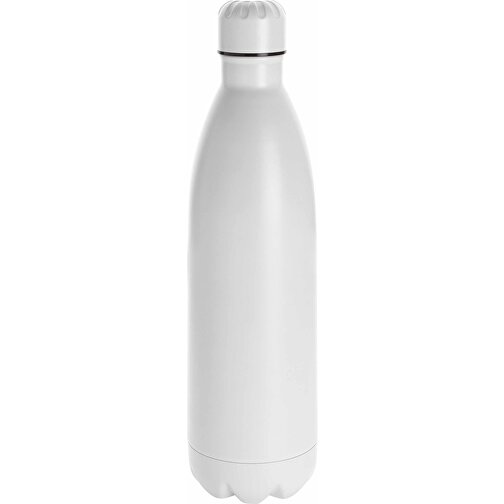 Bottiglia termica in acciaio 1L (bianco, Acciaio inossidabile