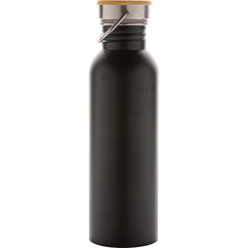 Moderne rustfritt stålflaske med bambuslokk, Bilde 3