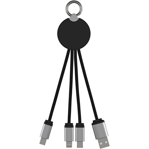 SCX.design C16 Kabel Mit Leuchtlogo , rot / schwarz, Recycelter ABS Kunststoff, Recycelter PET Kunststoff, Metall, 14,00cm x 1,20cm x 3,50cm (Länge x Höhe x Breite), Bild 4