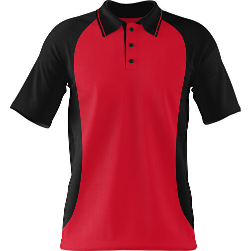 Poloshirt Individuell Gestaltbar , dunkelrot / schwarz, 200gsm Poly/Cotton Pique, S, 65,00cm x 45,00cm (Höhe x Breite), Bild 1