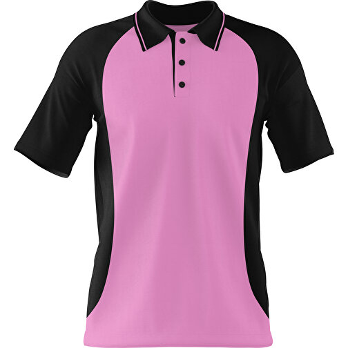 Poloshirt Individuell Gestaltbar , rosa / schwarz, 200gsm Poly/Cotton Pique, 2XL, 79,00cm x 63,00cm (Höhe x Breite), Bild 1