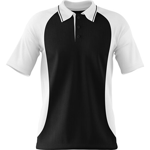 Poloshirt Individuell Gestaltbar , schwarz / weiss, 200gsm Poly/Cotton Pique, XS, 60,00cm x 40,00cm (Höhe x Breite), Bild 1
