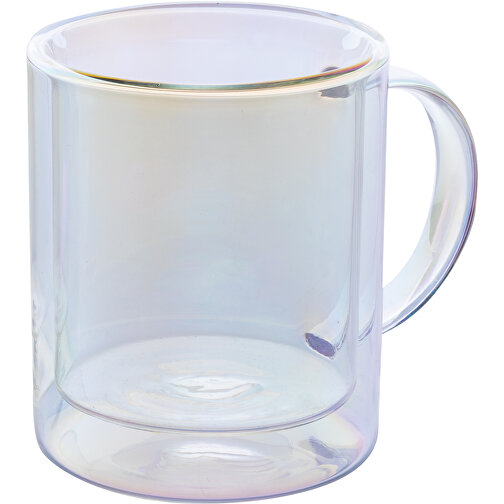 Doppelwandiger Deluxe-Becher Aus Galvanisiertem Glas , transparent, Glas, 10,40cm (Höhe), Bild 1