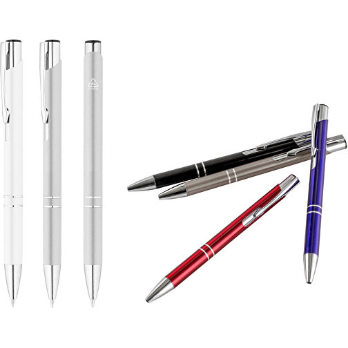 RE-BETA. Kugelschreiber Aus Recyceltem Aluminium , weiß, Recyceltes Aluminium, 1,00cm (Höhe), Bild 7
