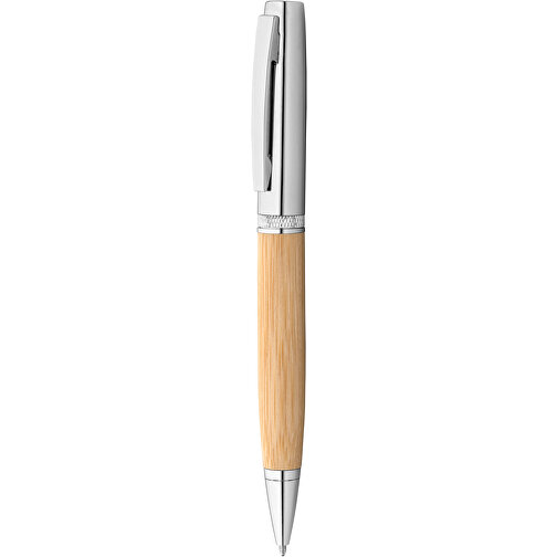 FUJI. Kugelschreiber Aus Bambus Und Metall Mit ABS-Gehäuse , natur, Bambus. ABS. Metall, 1,00cm (Höhe), Bild 5