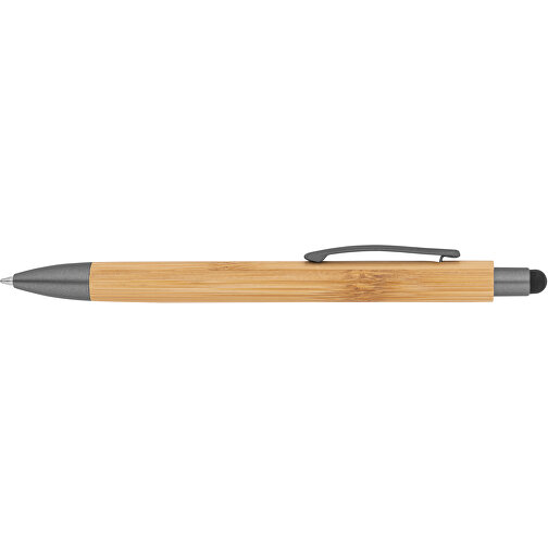 ZOLA. Kugelschreiber Aus Bambus Mit Mattem Oberfläche , gewehrmetall, Bambus und Metall, 1,00cm (Höhe), Bild 3