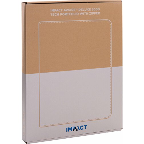 Impact Aware™ Deluxe 300D Tech Portfolio Mit Reissverschluss, Schwarz , schwarz, PET - recycelt, 33,50cm x 3,00cm (Länge x Höhe), Bild 8