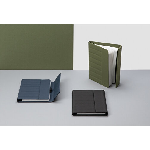 Impact Aware™ A5 Notebook Mit Magnetverschluss, Schwarz , schwarz, PET - recycelt, 23,00cm x 2,50cm (Länge x Höhe), Bild 11