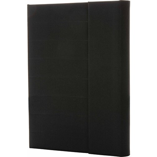 Impact Aware™ A5 Notebook Mit Magnetverschluss, Schwarz , schwarz, PET - recycelt, 23,00cm x 2,50cm (Länge x Höhe), Bild 8
