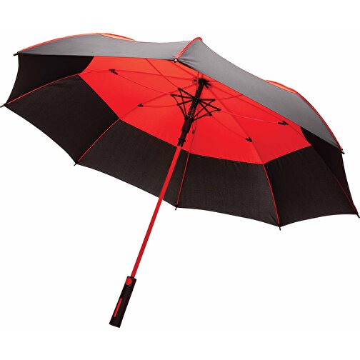 27' Impact AWARE™ RPET 190T Auto-Open Stormproof-Schirm, Rot , rot, PET - recycelt, 93,00cm (Höhe), Bild 1
