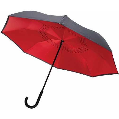 23' Impact AWARE™ RPET 190T Umgekehrter Schirm, Rot , rot, PET - recycelt, 76,00cm (Höhe), Bild 10