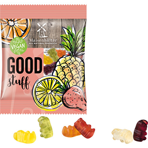 Minipose, Trolli Vegan Gummi Bears, blandede farver, 14% frugtsaft, Billede 1