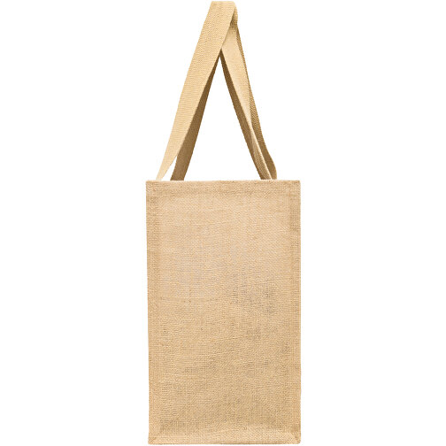 Shopper FUTURE , beige, Baumwolle / laminierte Jute, 42,00cm x 33,00cm x 16,00cm (Länge x Höhe x Breite), Bild 3