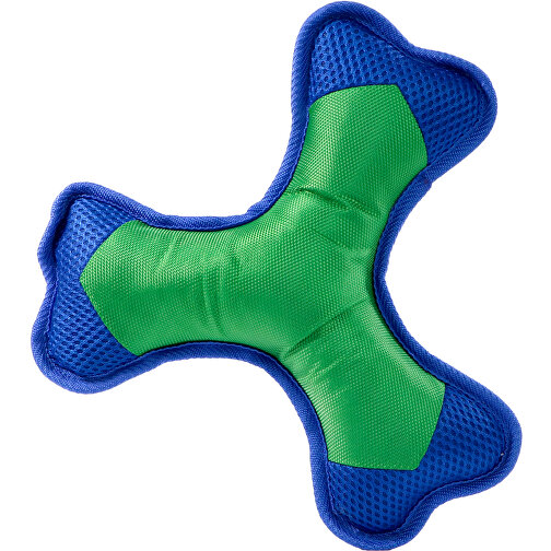 Hundespielzeug Flying Triple , grün/blau, Polyester, Polyesterfasern, Polyesterfilz, 4,00cm x 23,50cm x 27,00cm (Länge x Höhe x Breite), Bild 1