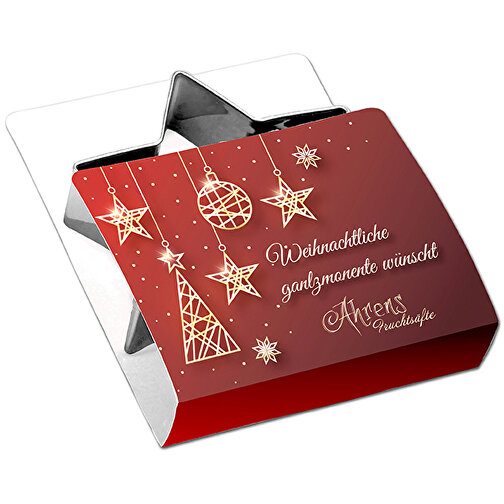 Backförmchen Single-Pack - Weihnachten - Stern 4/4-c, Lasergravur , individuell, Papier, Edelstahl, 7,50cm x 1,50cm x 6,00cm (Länge x Höhe x Breite), Bild 3