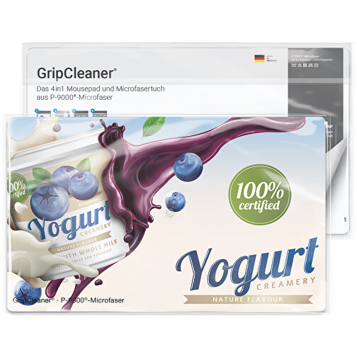 All-Inclusive GripCleaner® 4in1 Mousepad 28x16 Cm , Polyclean, individuell, P-9000®-Microfaser (80% Polyester | 20% Polyamid), 16,00cm x 28,00cm (Höhe x Breite), Bild 2
