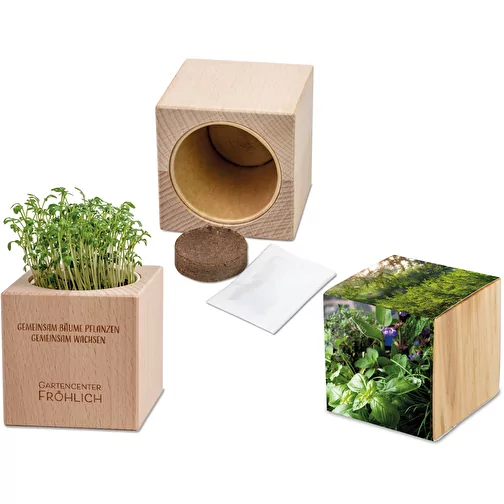 Plante-bois Grande avec graines - Mélange d herbes aromatiques, 1 sites gravés au laser, Image 1