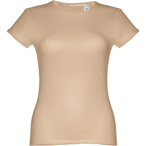THC SOFIA. Tailliertes Damen-T-Shirt , hellbraun, 100% Baumwolle, XXL, 68,00cm x 1,00cm x 53,00cm (Länge x Höhe x Breite), Bild 1