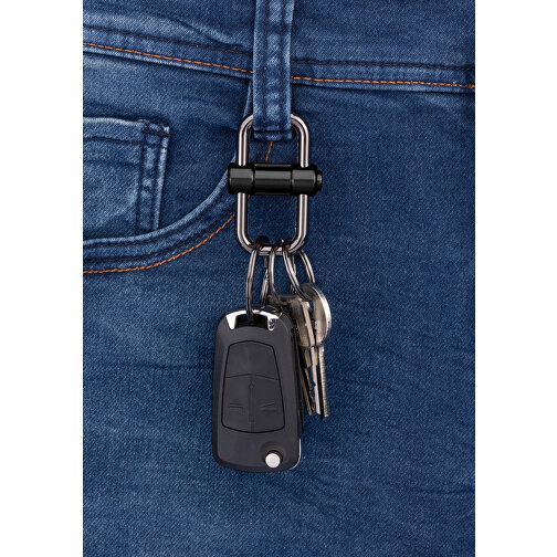 TROIKA Schlüsselanhänger 2-WAY KEY , Troika, gunmetal, schwarz, Metallguss, 9,50cm x 1,20cm x 3,30cm (Länge x Höhe x Breite), Bild 4