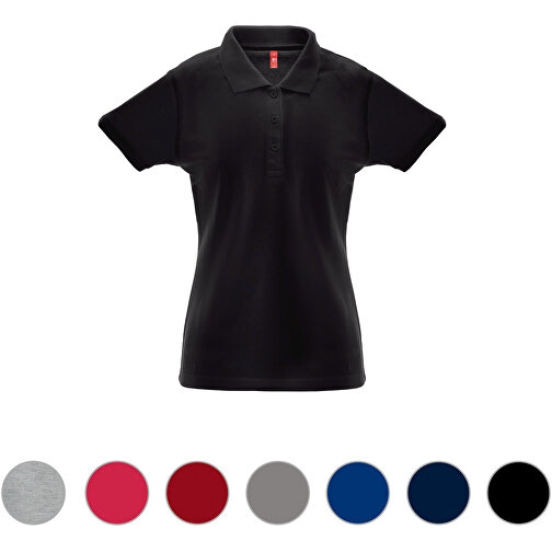 THC BERLIN WOMEN. Damen Poloshirt , schwarz, Baumwolle und Polyester, XXL, 55,00cm x 1,00cm x 70,00cm (Länge x Höhe x Breite), Bild 4