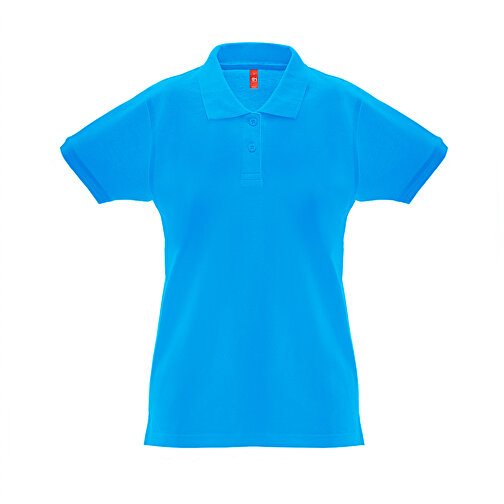 THC MONACO WOMEN. Damen Poloshirt , wasserblau, Baumwolle, M, 64,00cm x 1,00cm x 46,00cm (Länge x Höhe x Breite), Bild 1