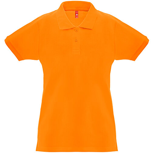 THC MONACO WOMEN. Damen Poloshirt , orange, Baumwolle, XL, 68,00cm x 52,00cm (Länge x Breite), Bild 1