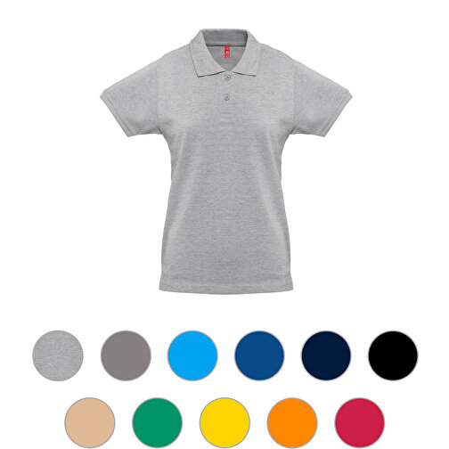 THC MONACO WOMEN. Damen Poloshirt , grau, Baumwolle, M, 64,00cm x 1,00cm x 46,00cm (Länge x Höhe x Breite), Bild 4