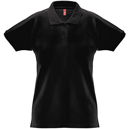 THC MONACO WOMEN. Damen Poloshirt , schwarz, Baumwolle, S, 62,00cm x 1,00cm x 43,00cm (Länge x Höhe x Breite), Bild 1