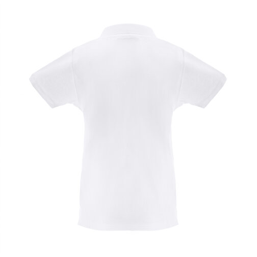 THC MONACO WOMEN WH. Kurzarm-Poloshirt Für Damen Aus Kardierter Baumwolle , weiß, Baumwolle, S, 62,00cm x 1,00cm x 43,00cm (Länge x Höhe x Breite), Bild 2