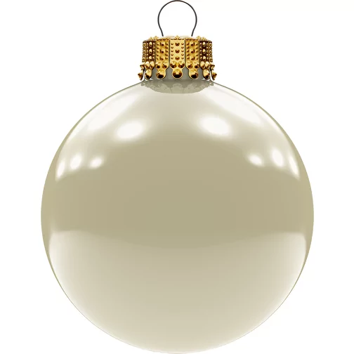 Boule de Noël moyenne 66 mm, couronne or, brillant, Image 1
