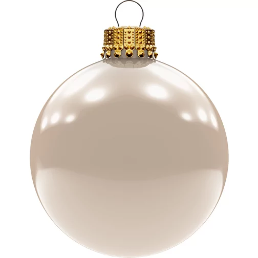Boule de Noël moyenne 66 mm, couronne or, brillant, Image 1