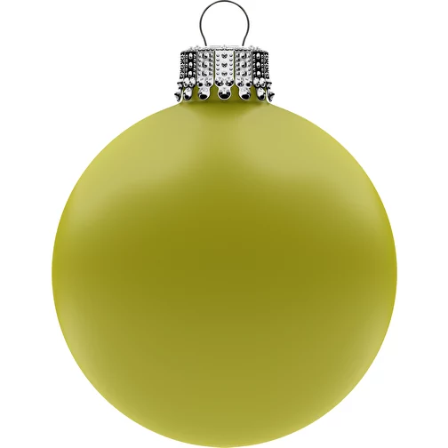 Boule de Noël moyenne 66 mm, couronne argentée, mate, Image 1