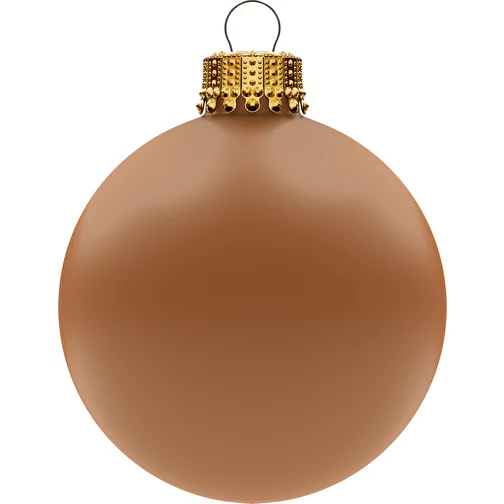 Petite boule de Noël 57 mm, couronne dorée, mate, Image 1